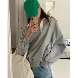 American Style Oversize Striped Sweatshirt Women's Loose Long Sleeve Autumn New Lazy Style Versatile Outerwear Neck