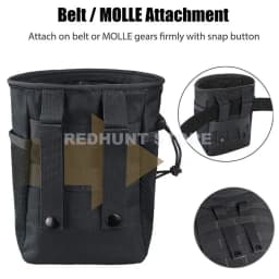 Tactical Molle Drawstring Magazine Dump Pouch Utility Belt Fanny Waist Pack Holster Bag Hunting Ammo Pouch