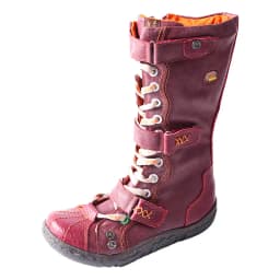 TMA EYES Strape-Accent Washed PU Leather Flat Women's Boot With Plus Size