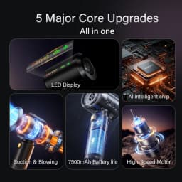 CENRR Mini Car Vacuum Cleaner Powerful Portable Cleaning Machine for Car Strong Suction Wireless Handheld Vacuum Cleaner for Car