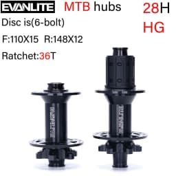 EVANLITE MTB Hub Elbow Six Nails Dt350 240, 28H/32H Hg/xd/MS 141x10 148x12, Ratchet Structure 36T/60T