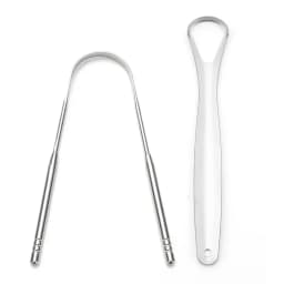 Non-slip Handle Tongue Scraper Portable Single Layer Tongue Scraper Reusable Stainless Steel Oral Mouth Brush Case Tongue Clean