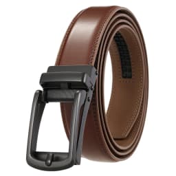 2022 Men's Genuine Leather Belt Hard Alloy Automatic Buckle Natural Cowhide 31mm Business Belt For Male Suit Non-porous Girdle