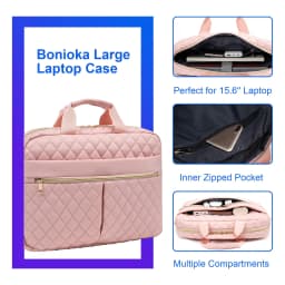 Nesitu A4 Black Pink Executive 14 15.6 inch Laptop Men Women Briefcase Portfolio Business Handbag Shoulder Messenger Bag M31113