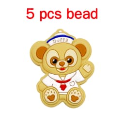 5pcs Silicone Cartoon Beads DIY Pacifier Chain Baby Oral Care Pacify Accessory Part