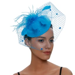 Mesh Fascinator Hats Spring Wave Point Decor Floral Hair Feather Fascinator Hats Luxury Accessories Wedding Cocktail Women