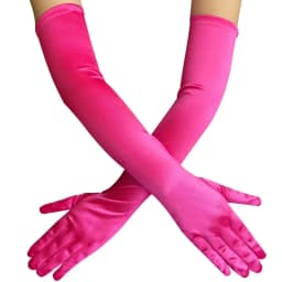 52CM Solid Satin High Elasticity Women Halloween Cosplay Stage Performance Dinner Accessories Etiquette Long Gloves Opera