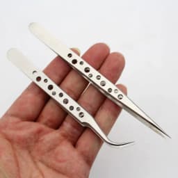 Electronics Industrial Tweezers Anti-static Curved Straight Tip Precision Stainless Forceps Phone Repair Hand Tools Sets