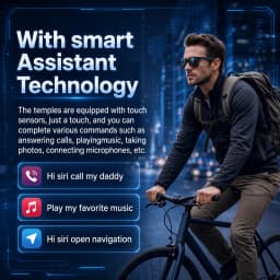 Smart Glasses Hands-Free Calling AI Chat Logging Music Playback Bluetooth Sunglasses for Men Touch Control Selfie Anti Glare