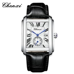 Chenxi 8216 Top Brand Rectangle Sport Men Watch Hot Sell Military Calendar Waterproof Male Genuine Leather Quartz Elegant Clock