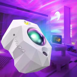 Laser Galaxy Starry Sky Projector LED Night Light Wall Lamps Bluetooth Desk Lamp Atmosphere For Bedroom Beside Star Projection