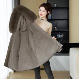 Women's down Cotton Jacket Short Thickened Winter New Style Fleece Lined Parka Korean Version Loose Cotton Coat