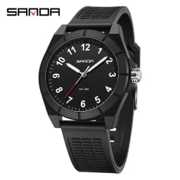 Fashion SANDA 6232 Simple Design Soft Children's Quartz Watch TPU Strap Sports Waterproof Night Light Children's Quartz Watch