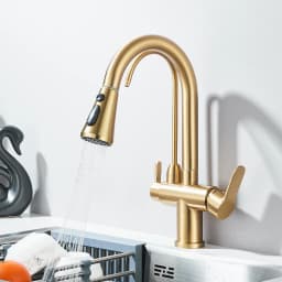 Onyzpily Black Touch/NO Sensor Kitchen Faucet Pull Out Sink Faucets Hot Cold Mixer Pure Water Tap Deck Mounted Taps Dual Handle