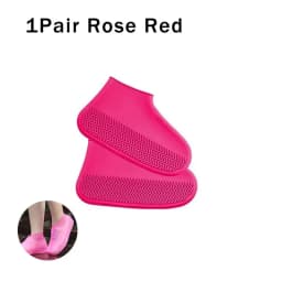 1Pair Waterproof Non-slip Silicone Shoe High Elastic Wear-resistant Men Rain Boots for Outdoor Rainy Day Reusable Shoe Cover