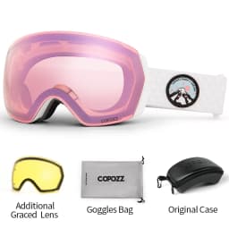 COPOZZ Brand Professional Ski Goggles Double Layers Anti-fog UV400 Men Women Winter Snowmobile Eyewear Snowboard Sports Glasses