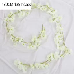 180CM 135 Heads Artificial Cherry Blossom Flower Vine Hanging Flowers Garland for Wedding Party Home Decor Japanese Kawaii Decor