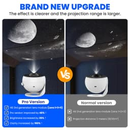 2025 Newest Planetarium Galaxy Star Projector Pro Version, 360° Rotation with Speed Change, HD Image LED Light for Room Ceiling