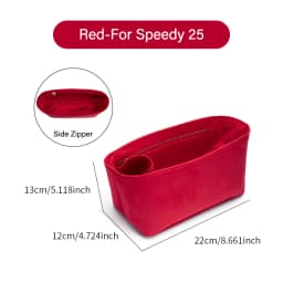 CRAZYSMITH Original Velvet Bag Organizer For LV Speedy 20 25 30 35 Purse Insert Handbag Inner Bag Portable Storage Makeup Bags