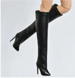 Doll toy Long shoes high quality fit for your FR2 FR6.0 Nuface boots Mirror matte true zipper F6