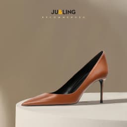 Temperament Pointed Wine Red High Heels Women's Soft Leather Single Shoes Shallow Mouth New Fashionable High Heels Single Shoes
