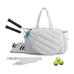 Tennis Bag Large Capacity Racket Tote With Separate Shoe Storage Bottle Pocket For Pickleball Gym Sports Weekend Travel Women