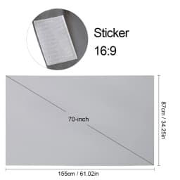 Portable Projector Screen Simple Curtain Anti-Light 60/70/80/100/120 Inches Projection Screens for Home Outdoor Office Projector