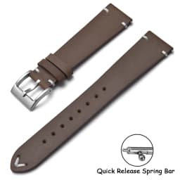 Quick Release Crazy Horse Leather Watch Band 18mm 20mm 22mm Brown Leather Watch Bracelet Men Women for Seiko Omega Huawei Belt