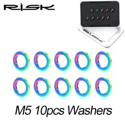 6pcs/bag RISK Bike Stem Bolts Bicycle Handlebar Fixing Screws Titanium Alloy M5x16 M5x18 M5X20 Hex Socket Head