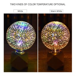 E27 110V 220V 3D Night Light Star Fireworks Effect table Lamp Decoration Bulb bedside Home Room Decor Light Luminaria G80 G125