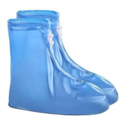 1Pair Waterproof Shoe Cover Men Women's Silicone Sport Rain Boot Cover with Layer Non-slip Material Wear-resistant Thick Reusab
