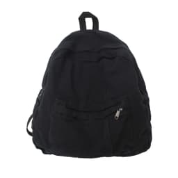 Contrast Color Block Canvas Backpack Large Capacity Casual School Travel Rucksack for Student Daily Use