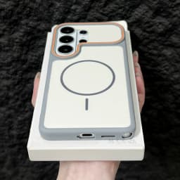 Luxury Dual Tone Matte Phone Case For Samsung Galaxy S26 S25 S24 S23 Ultra Plus For Magsafe Wireless Charge Cover