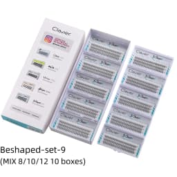 Clavier Beshaped Eyelashes Set Extraordinary Natural Tuft Lash Synthetic Silk Softer Cluster Eyelash 10 Boxes Per Set