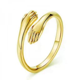New Romantic Love Hug Carved Hand Rings Creative Love Forever Opening Finger Adjustable Hand Ring For Women Men Fashion Jewelry