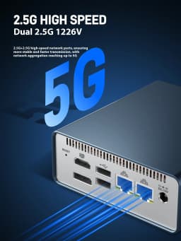 MAIYUNDA M1S Intel N150 Mini PC NAS Server DDR5 4800 4×M.2 NVMe Dual Intel i226-V 2.5GbE Mini PC Home Server No WiFi No BT