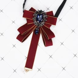 Gorgeous Bow Tie Vintage Luxury Lady Head Diamond Pearl Ribbon Tassel Brooch Chic Girls Elegant Costume Jewelry Collar Pin
