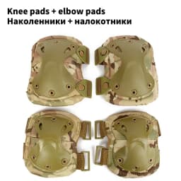 Tactical Protector Military Army Outdoor Tactical Protective Gear Set 4 Knee/Elbow Pads Outdoor Cycling Hiking Protection Sports