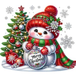 5D DIY Partial Special Shaped Drill Diamond Painting Xmas Snowman Decor