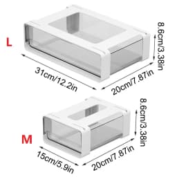 Drawer Storage Box Under Table Hidden Self-Adhesive Drawer Type Organizer Cabinet Office Desk Cosmetics Stationery Storage Rack