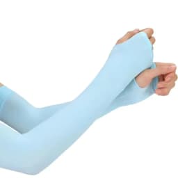 Long Gloves Sun UV Protection Hand Protector Cover Arm Sleeves Summer Ice Silk Sunscreen Outdoor Arm Warmer Half Finger Sleeves