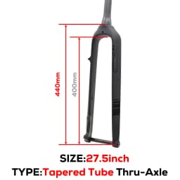 MTB Full Carbon Fiber Rigid Fork,Straight/Tapared Tube Bicycle Fork,9*100mm Quick Release,Thru Axle 15*100mm,26/27.5/29 Inch