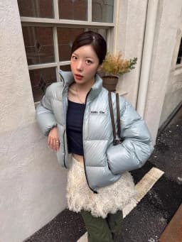 Thickened Warmth down Jacket Couple Style Princess Style Regular Fit 80% White Duck down Filling Windproof Elastic Seal Onlin...