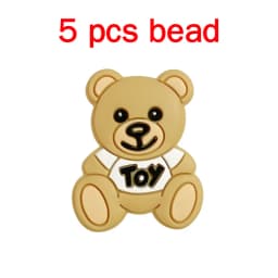 5pcs Silicone Pacifier Chain Cartoon Beads Baby DIY Care Nipple Chain Ornaments Parts