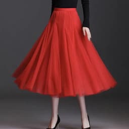 Spring Autumn Summer Holiday Beach Women Long Midi Skirt Fashion Ladies Elastic High Waist Tulle Mesh Pleated Tutu Skirt