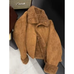 Unique Super Good Looking Women's Winter Thickened Lamb Fur Jacket Retro Khaki Color Integrated Leather And Fur Coat Casual S...