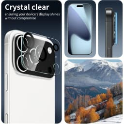 3PCS Tempered Glass Camera Lens Protectors for iPhone 18 Pro Max/iPhone 17 16 15 14 13 HD Clear Lens Protective Films Glass