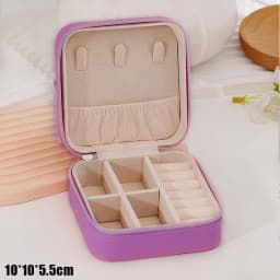 1pc Simple Portable Travel Jewelry Storage Box For Bracelets Earrings, Rings And Studs