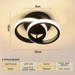 LED Aisle Ceiling Lights Modern Chandelier Three Colors Lamp Minimalist Lamps For Bedroom Light Surface Installation Dining Room