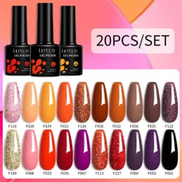 LILYCUTE 12PCs 7ml Nude Brown Red Nail Gel Polish Set Semi Permanent UV Gel For Nail Art Manicure Soak Off Gel Nail Polish Kit